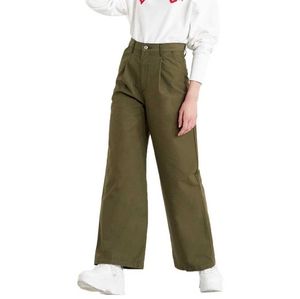 Levi's Premium Pleated High Loose Pants Olive Military Green Women's 28 x 30 EUC
